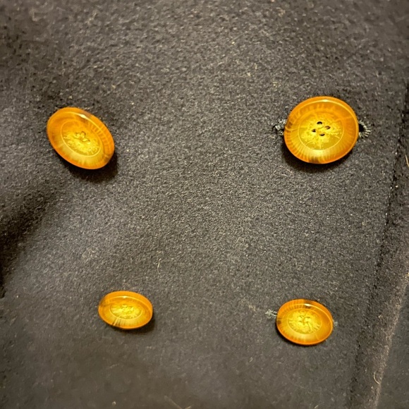 Michael Kors Double Breasted Wool Blend Navy Peacoat Sz M - Picture 5 of 13